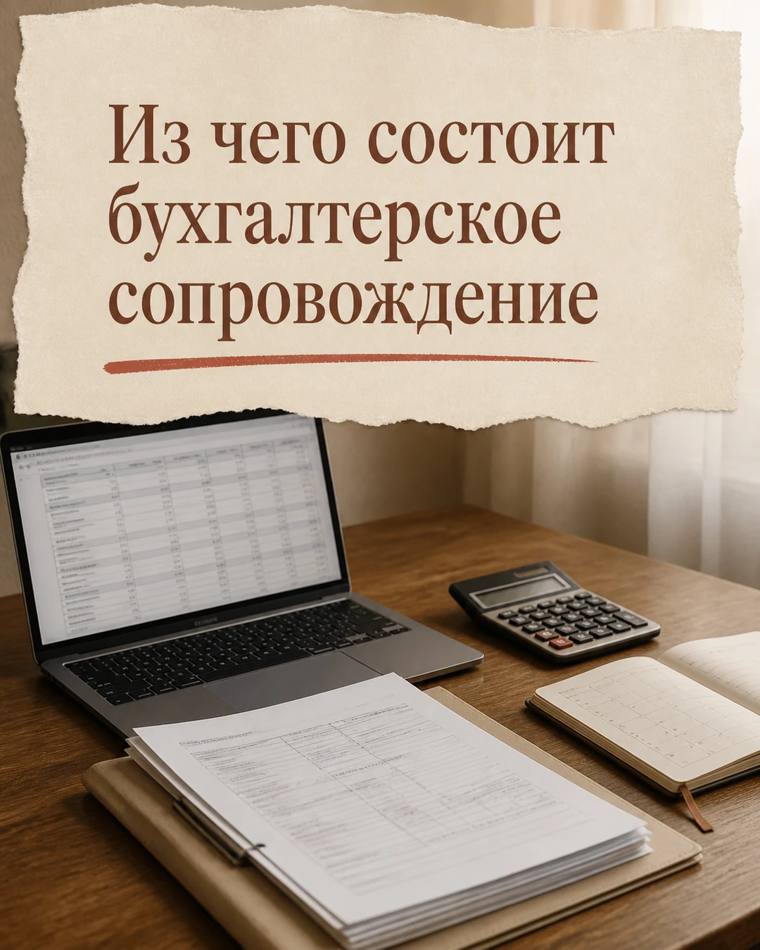 Готовый пост о бухгалтерском сопровождении